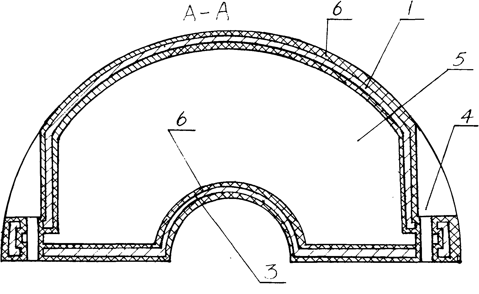 Floating body of mud discharge pipe