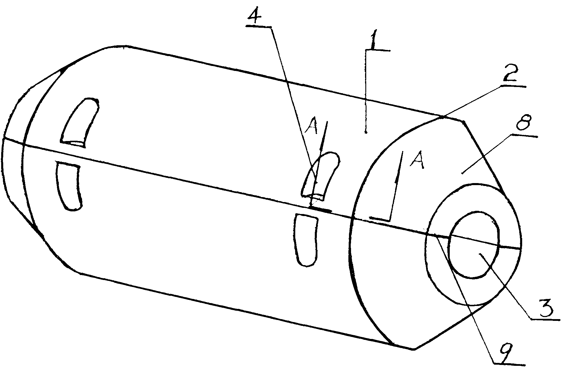 Floating body of mud discharge pipe