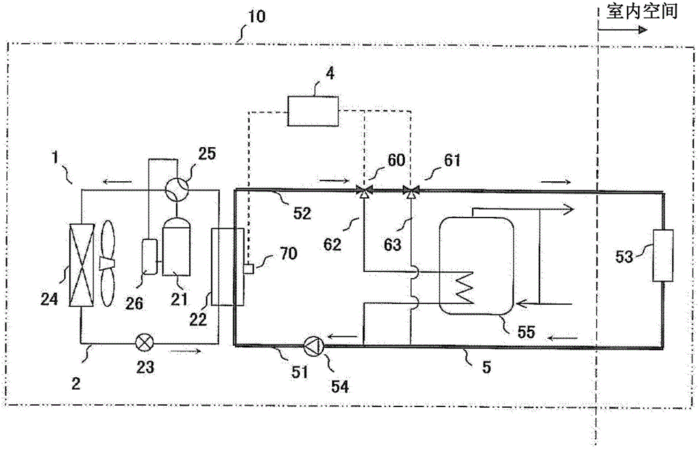 Hot and cold water supply device