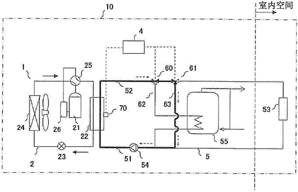 Hot and cold water supply device