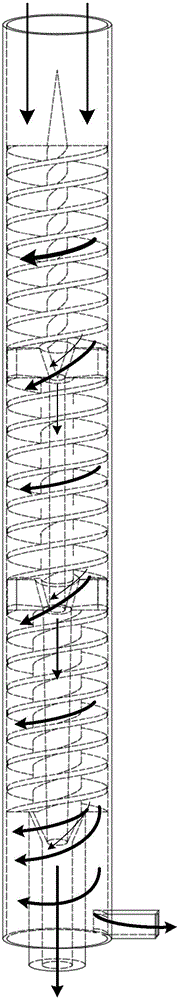 Multi-stage varied-diameter screw oil-water separator