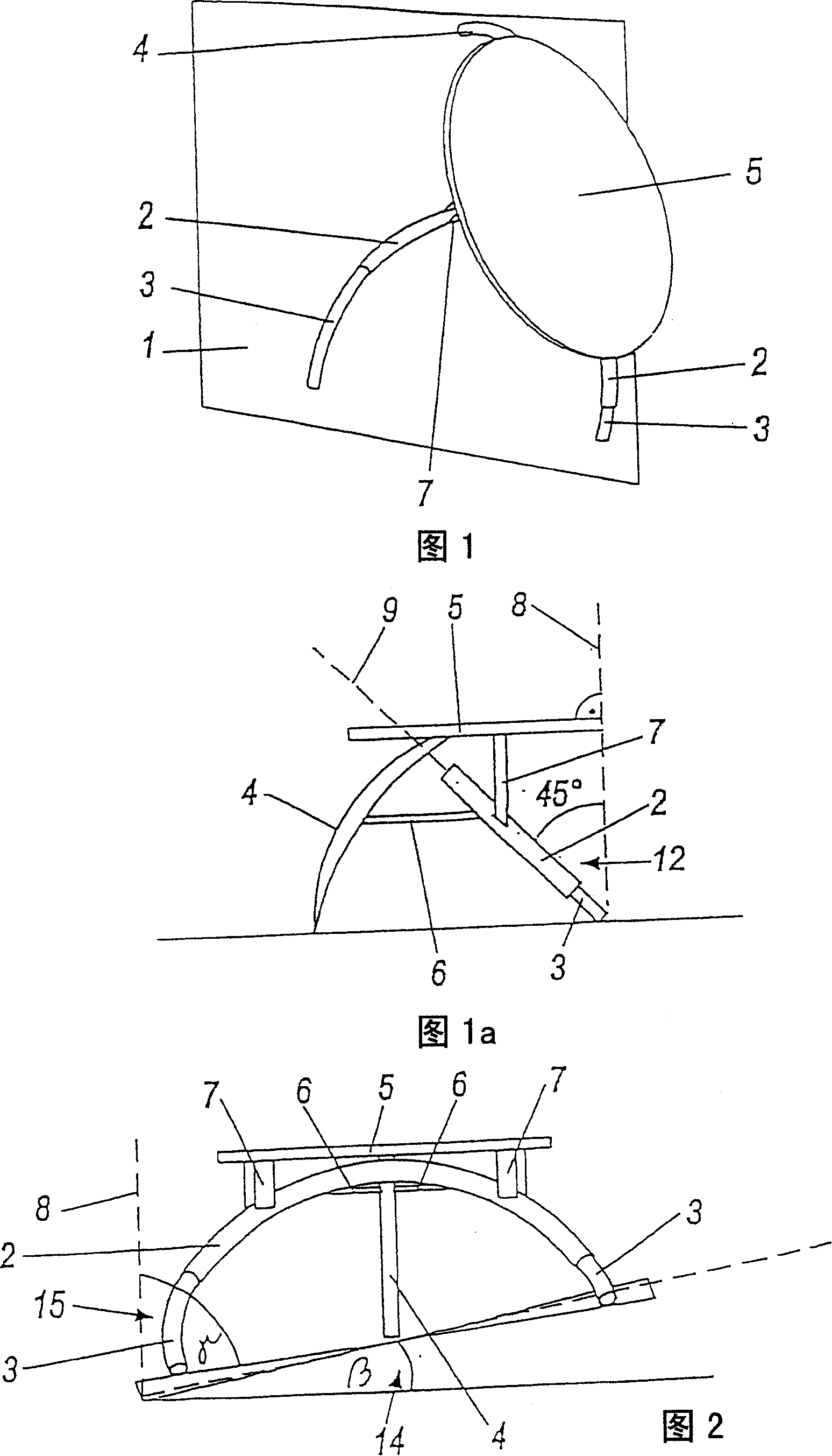 Device for height and gradient compensation and application thereof