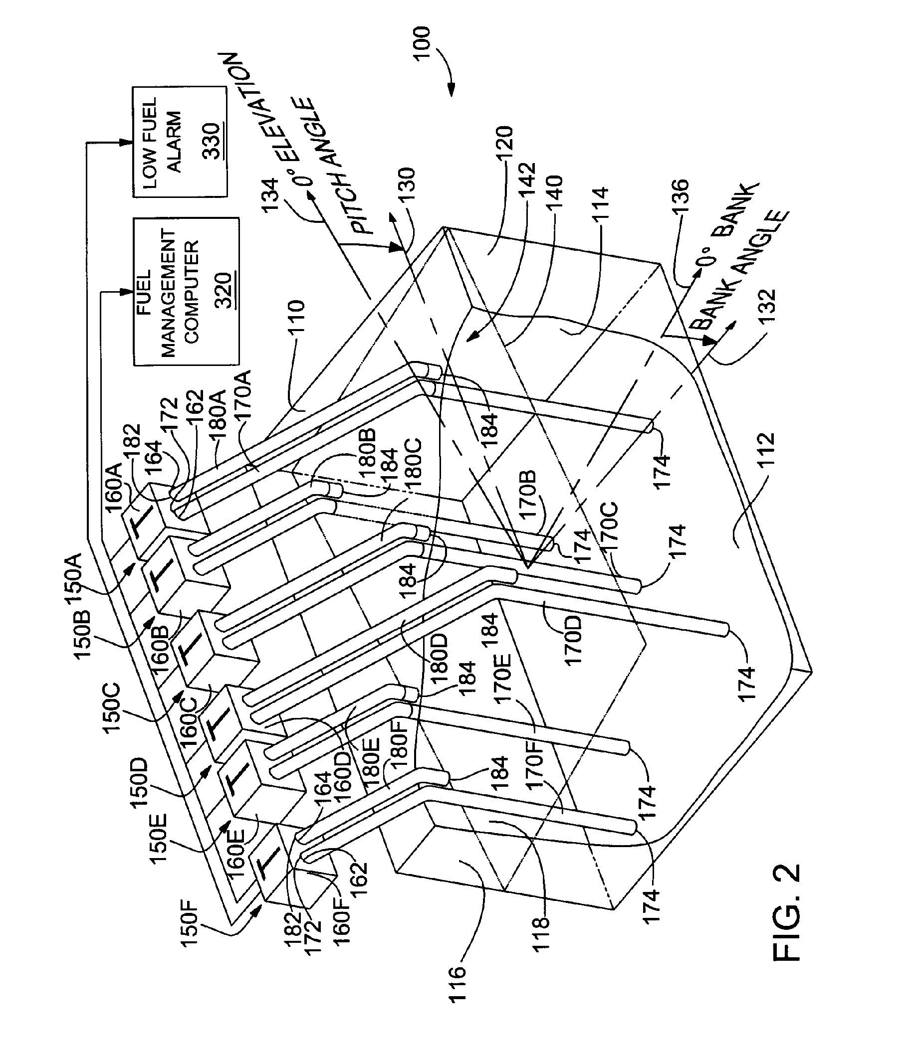 Liquid measurement system having a plurality of differential pressure probes