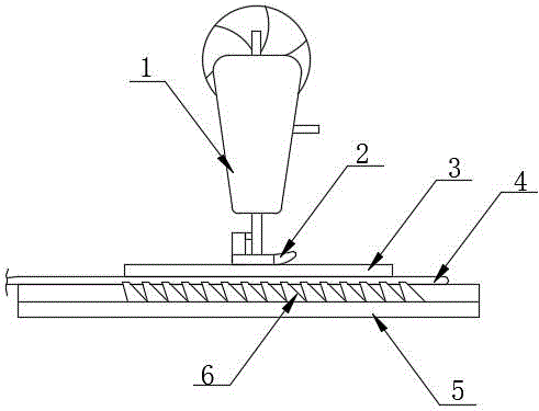 Straight collar sewing template frame matched with stitch moving track of sewing machine for use