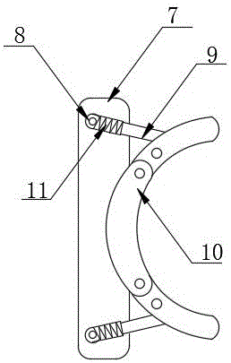 Straight collar sewing template frame matched with stitch moving track of sewing machine for use