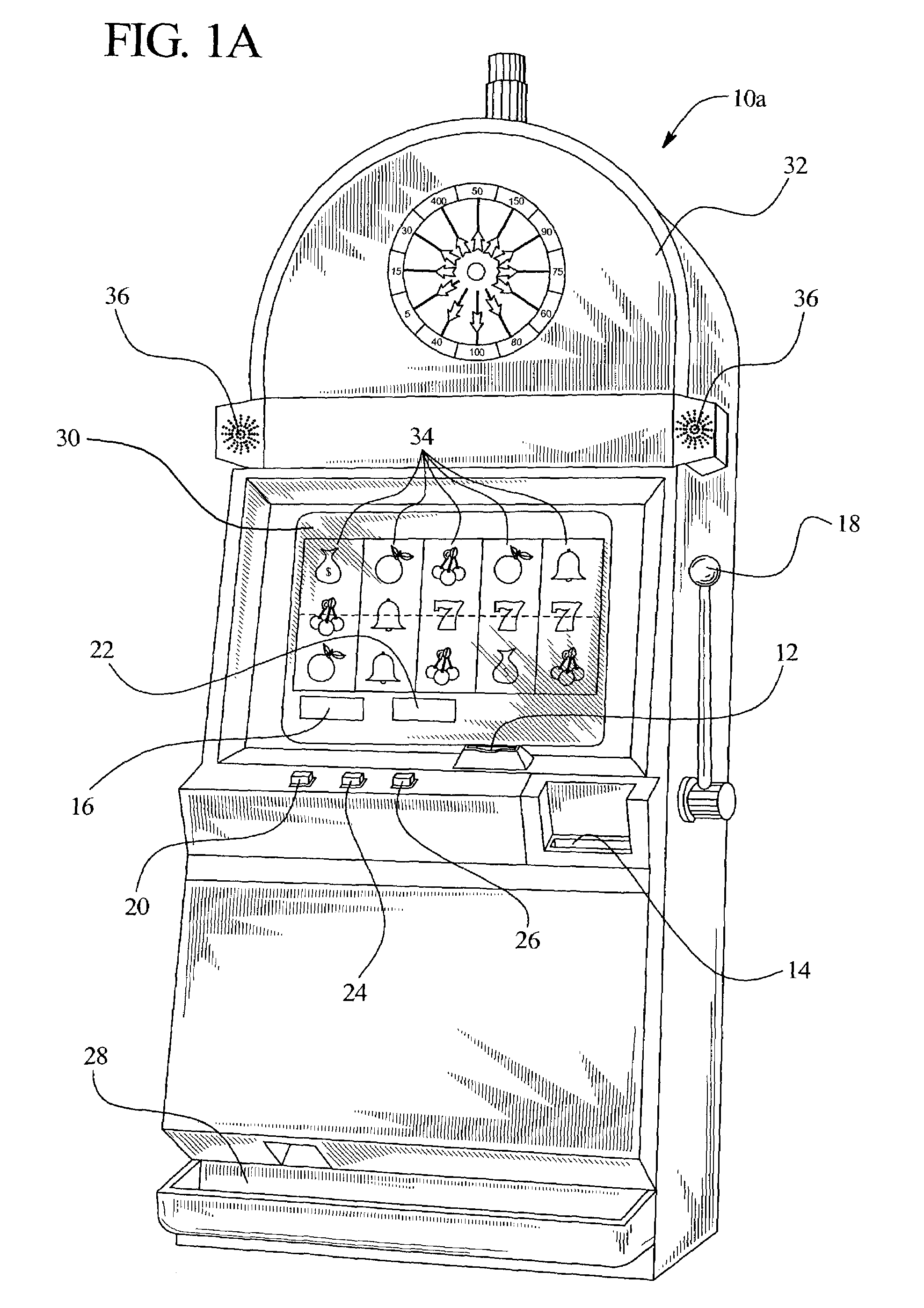 Gaming device having display with multiple radially translating indicators