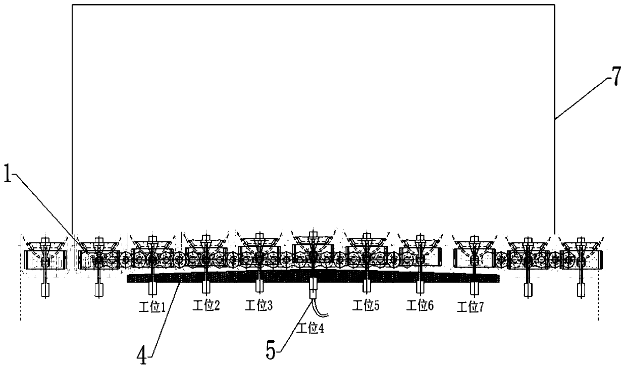 Stray light control device of fruit spectral separation production line for sugar degree and acidity inside fruit