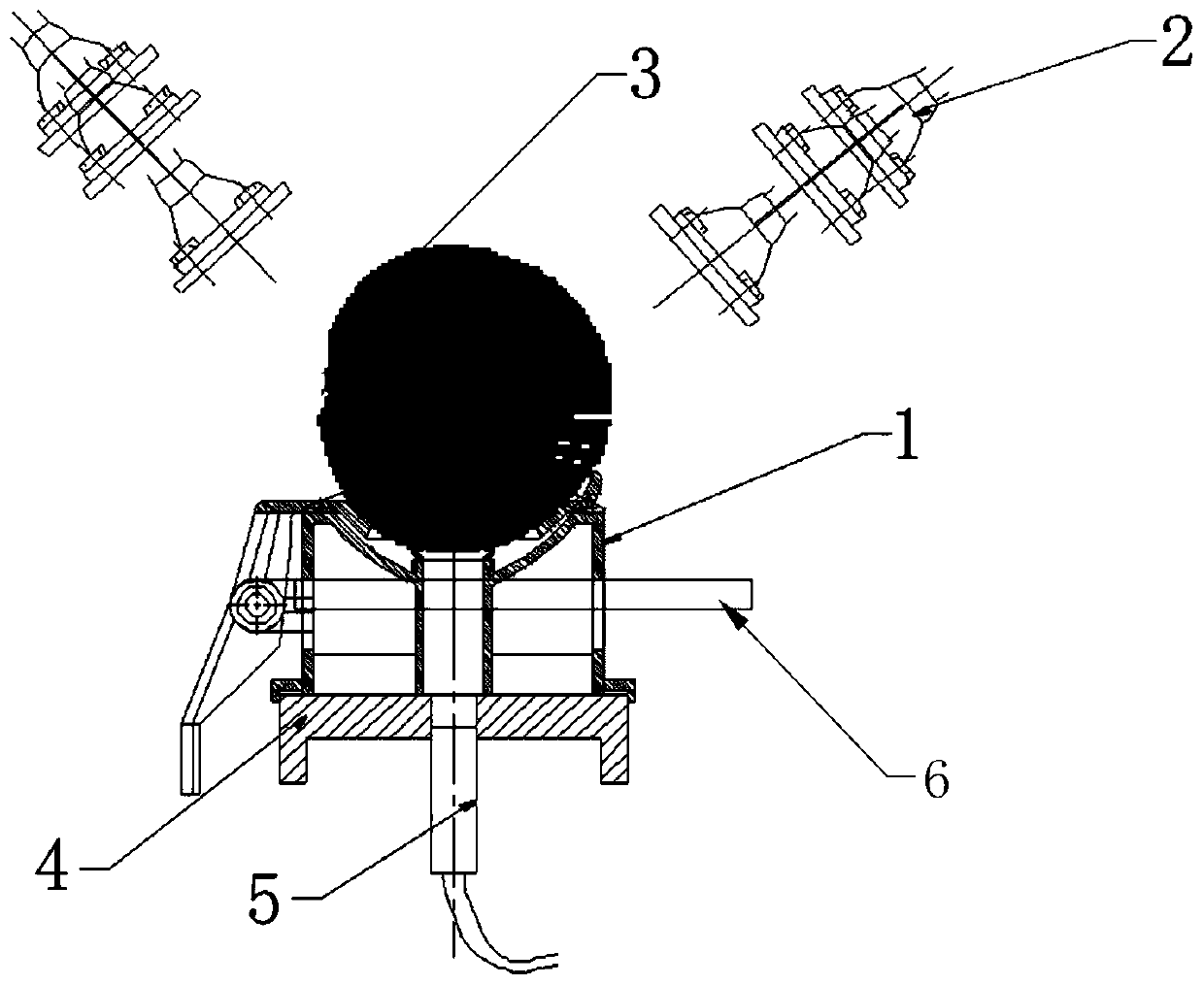 Stray light control device of fruit spectral separation production line for sugar degree and acidity inside fruit