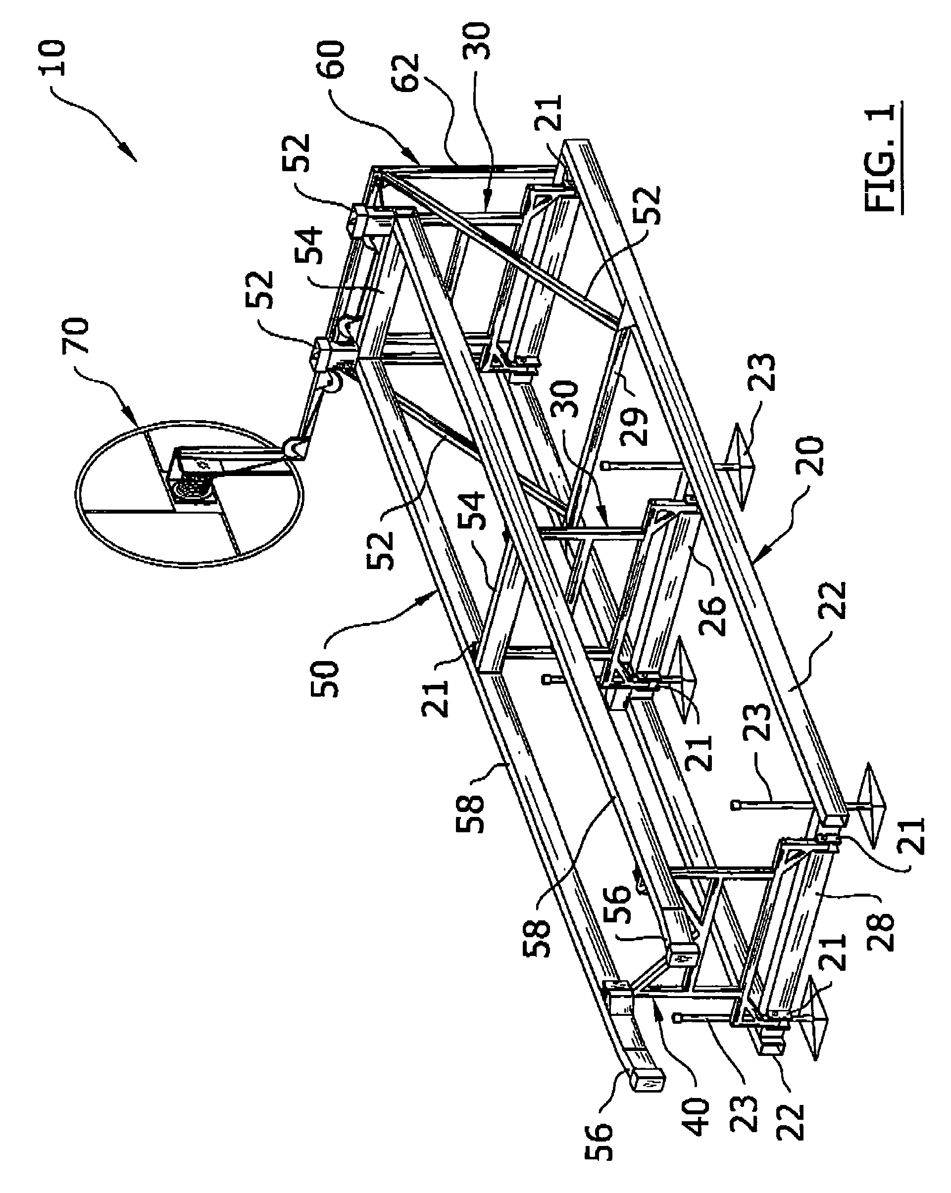 Underdeck pontoon lift system