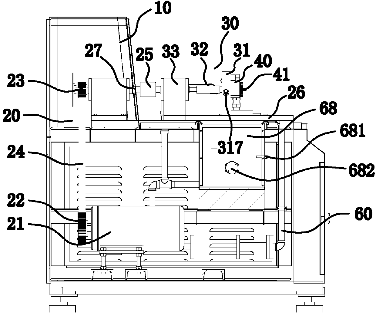 Horizontal test equipment for oil pump