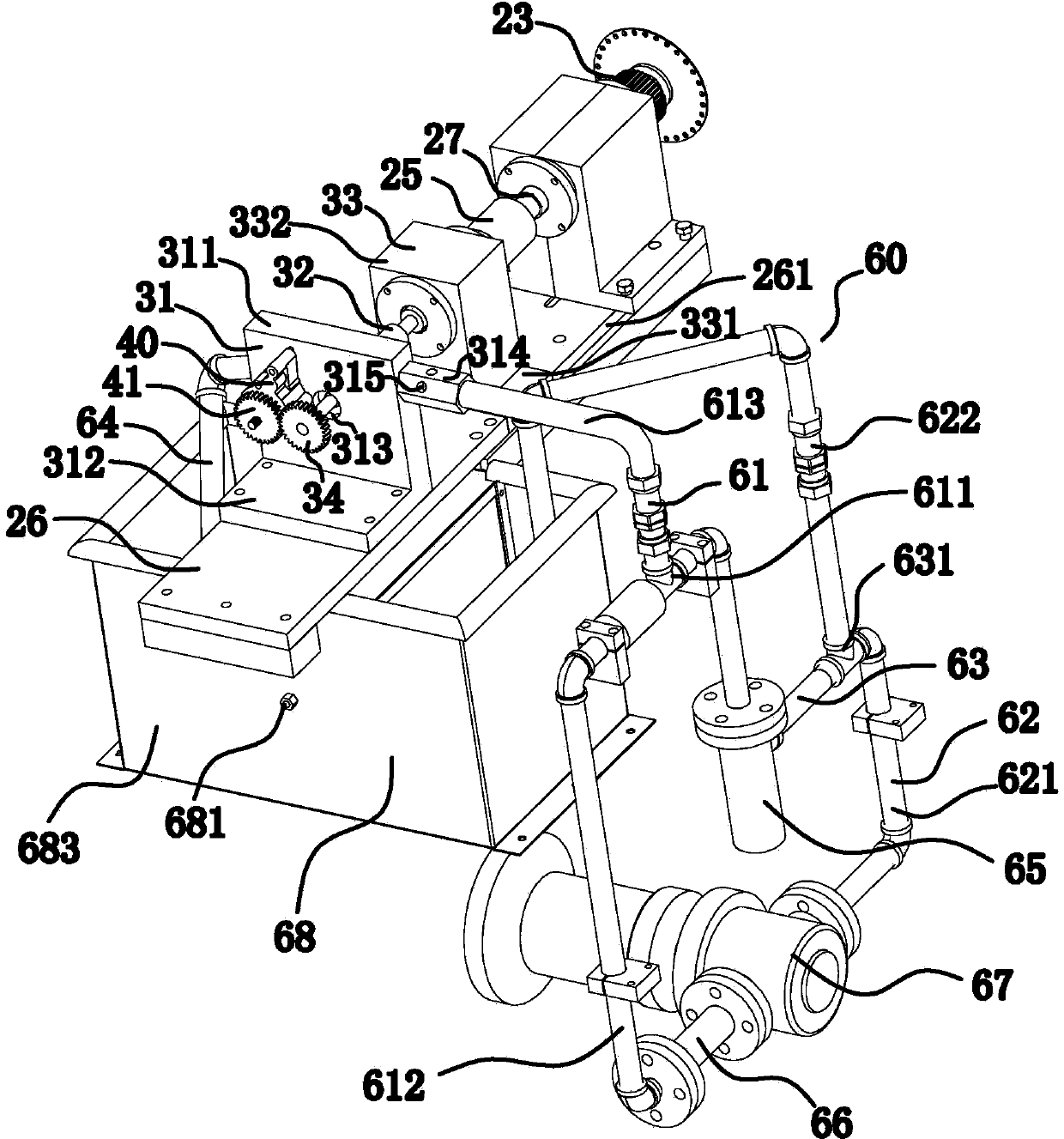 Horizontal test equipment for oil pump