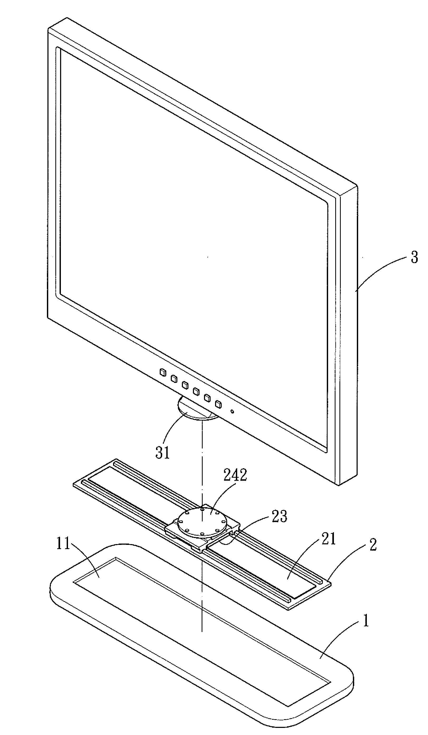 Display with a Linear Driving Device