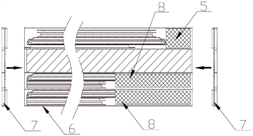 A flexible screen packaging structure for projection television