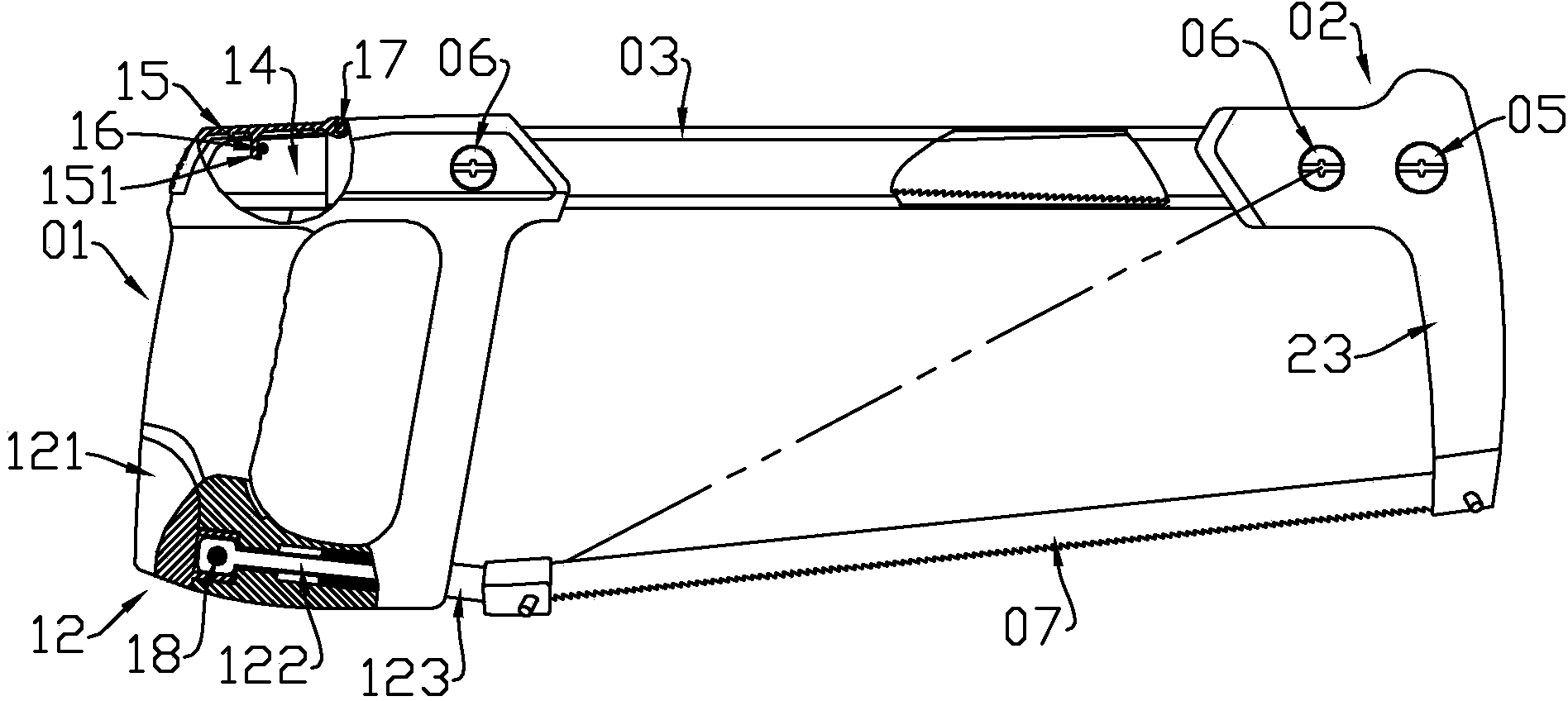 Hacksaw frame