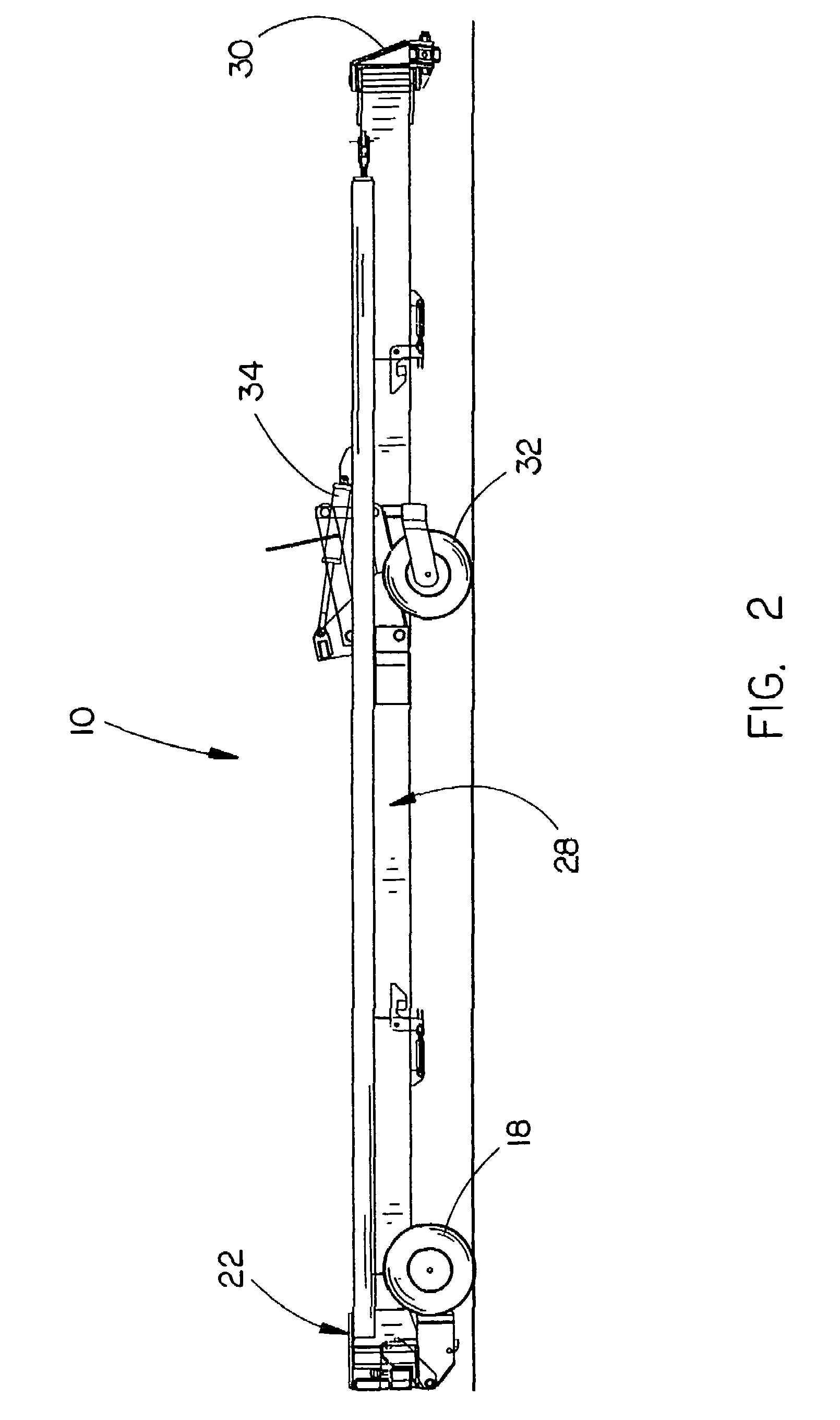 Forwardly folding tool bar