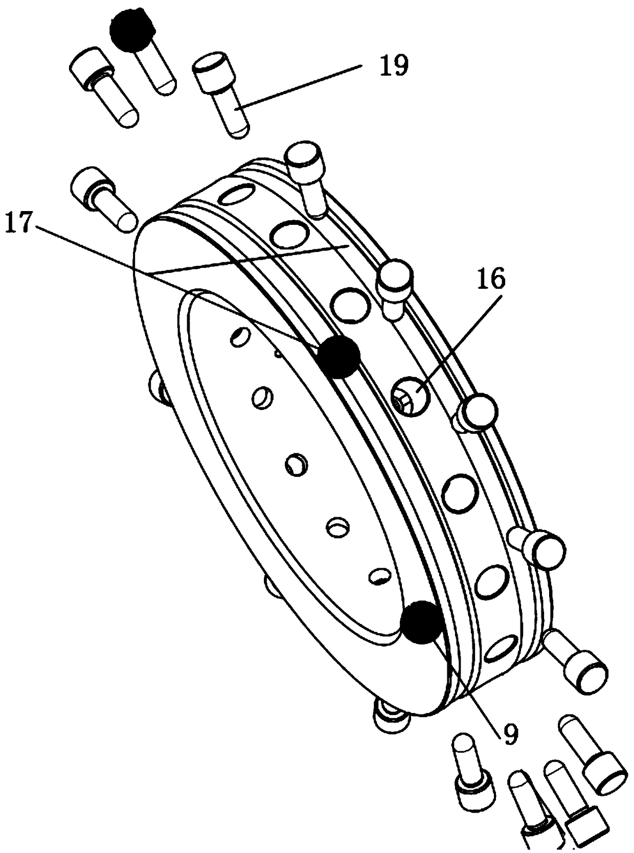 Constant force grinding and polishing head mechanism