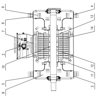 Strong air cooling structure of broadband variable-frequency motor