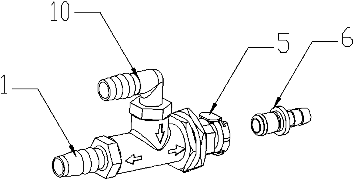 Automatic water draining tee joint device