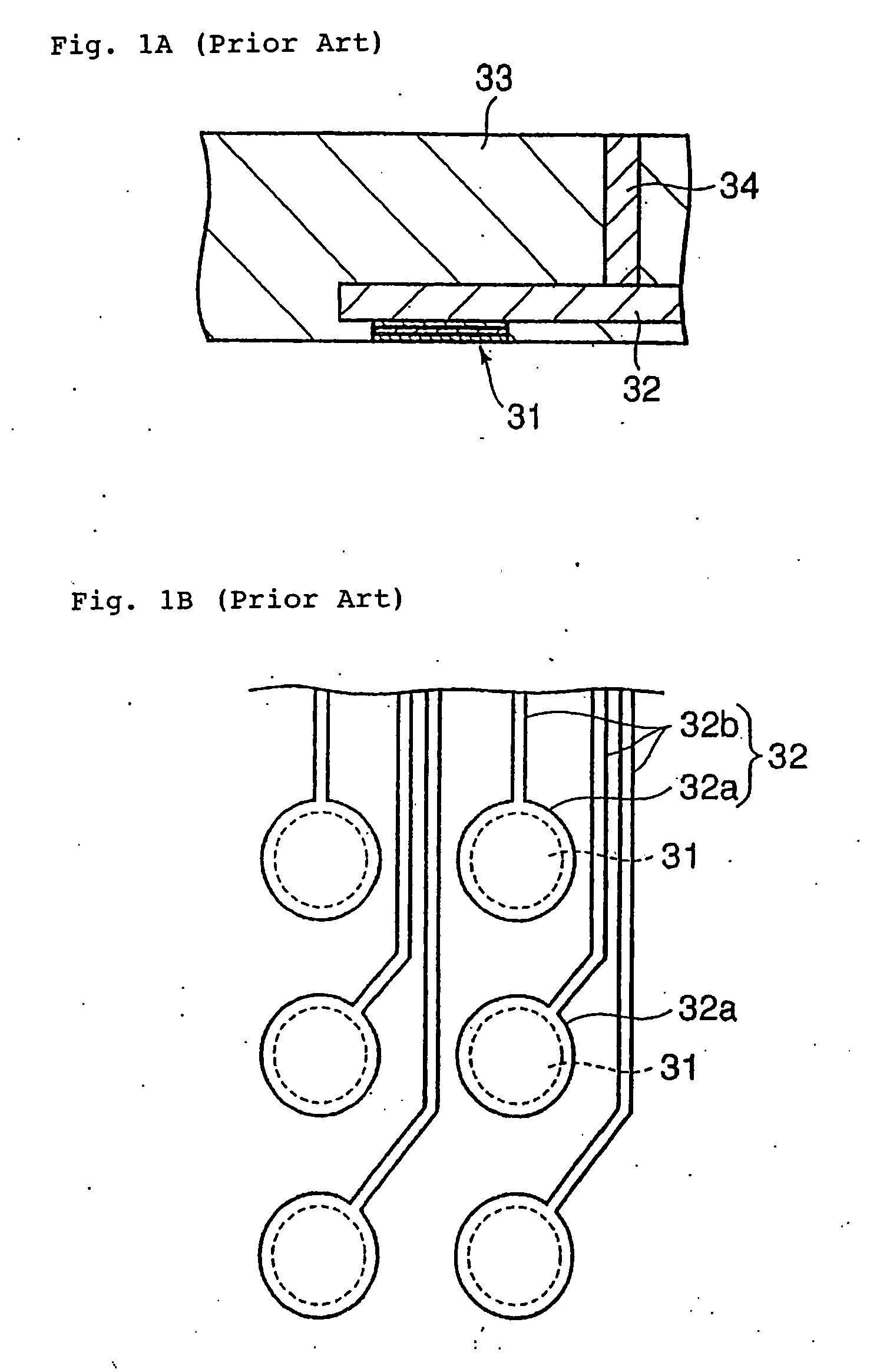 Board for mounting BGA semiconductor chip thereon, semiconductor device, and methods of fabricating such board and semiconductor device