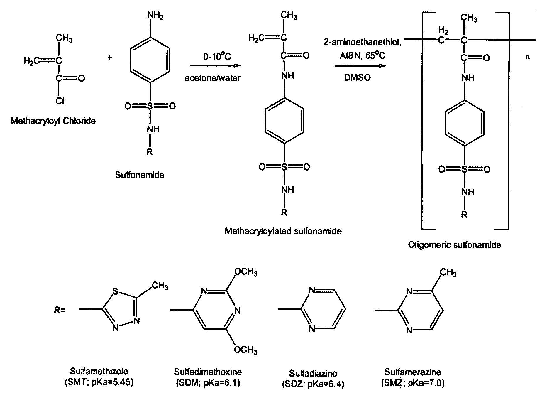 Sulfonamide-based oligomers and polymers for destabilization of biological membranes