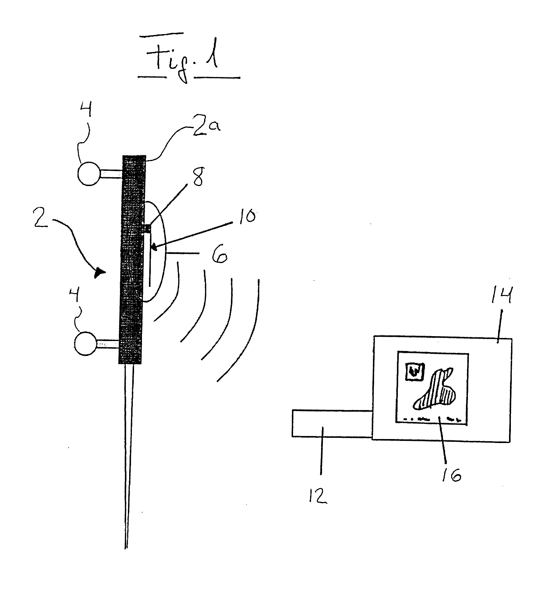 Controlling a medical navigation software using a click signal