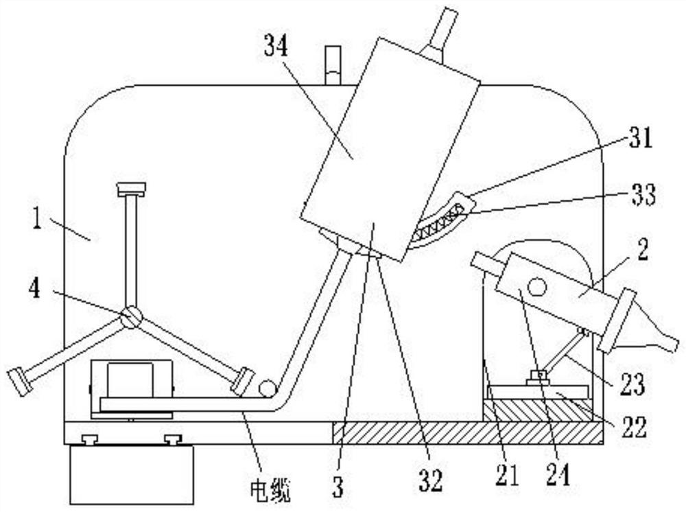 Marine submarine cable laying device and laying method thereof