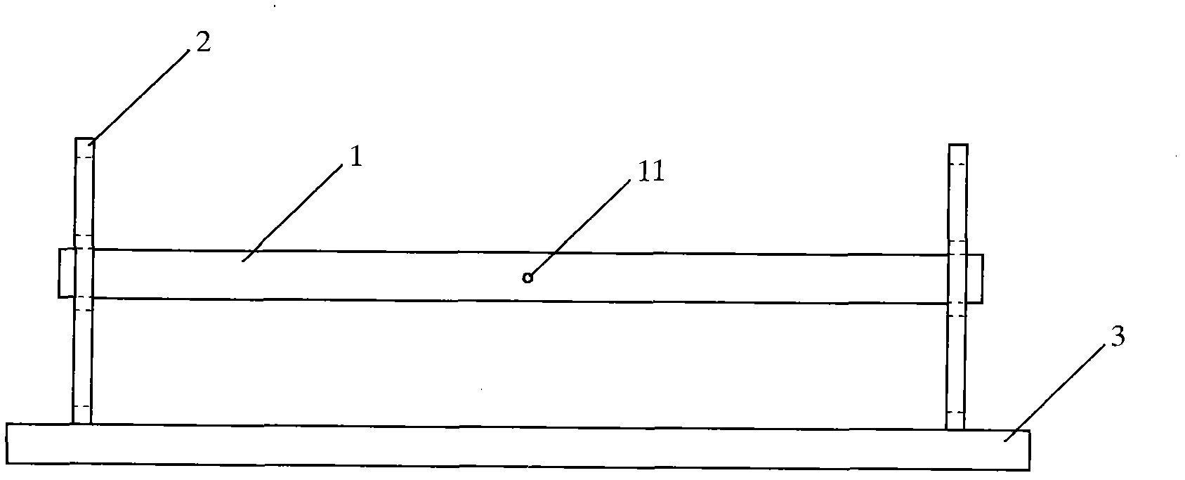 Test device with controllable vibrational degrees of freedom for vortex-induced vibration of cylinders