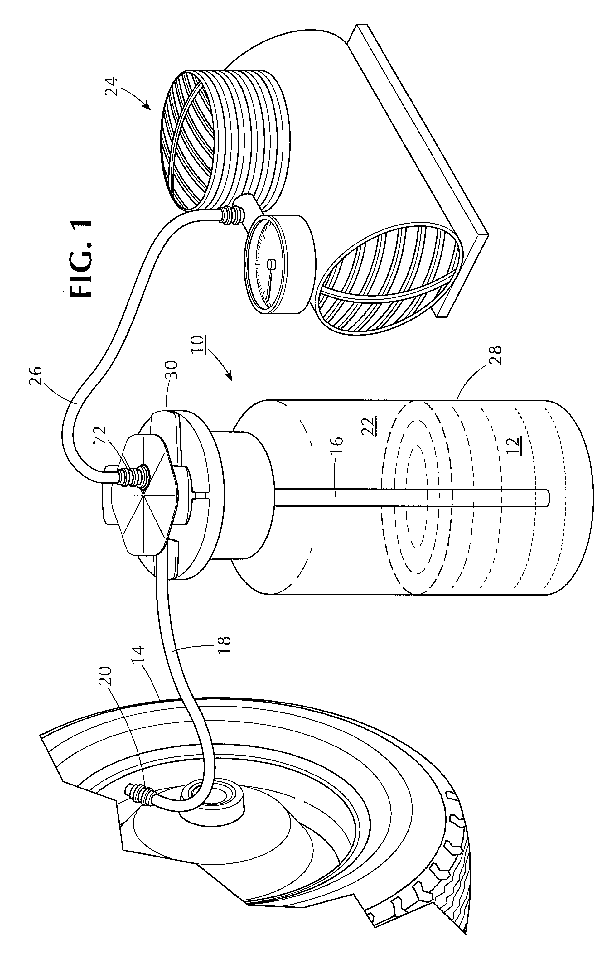 Tire sealant dispensing apparatus