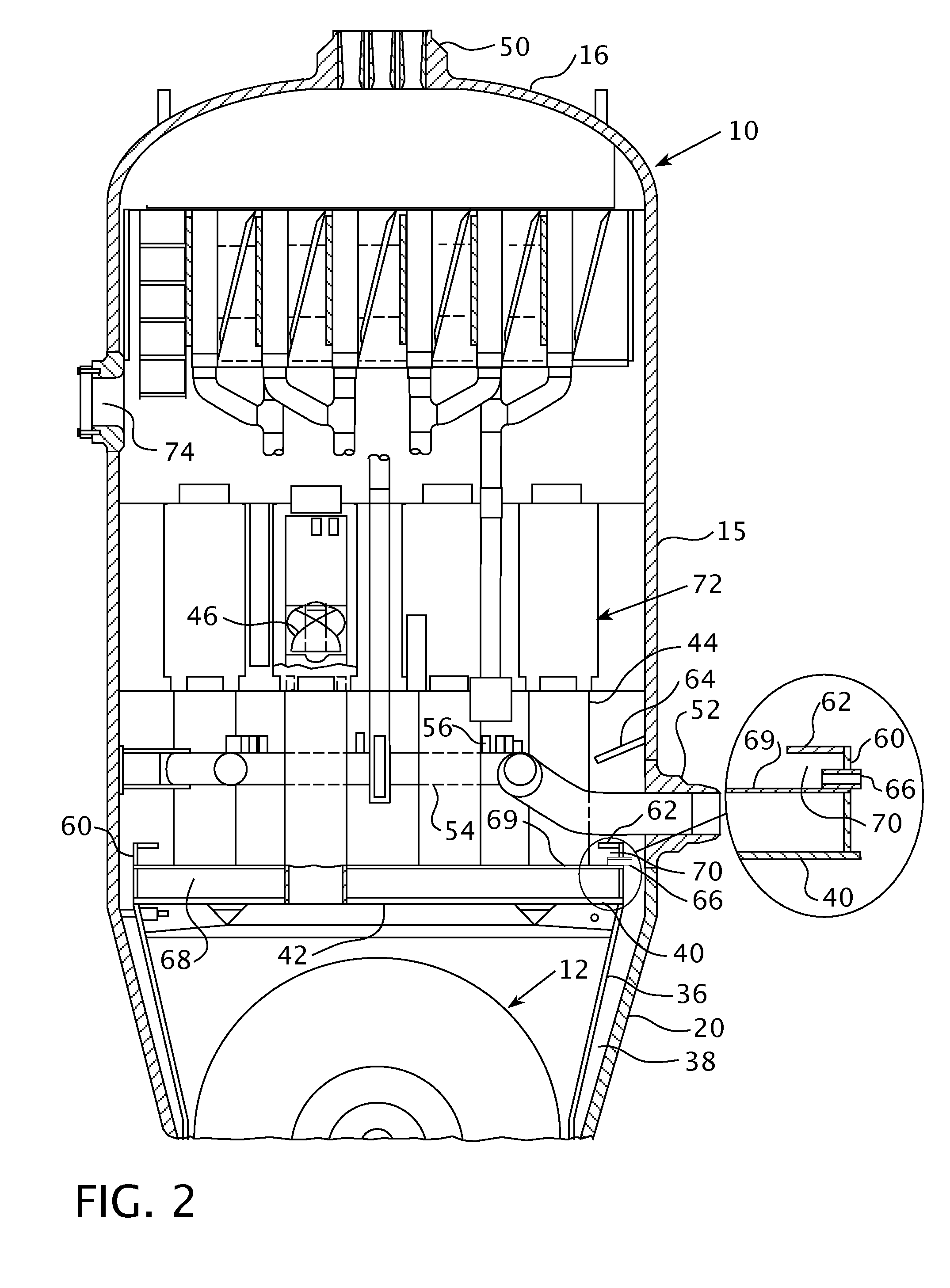 Steam generator loose parts collector weir