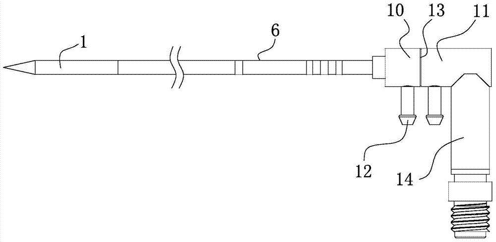 A microwave ablation antenna suitable for interventional therapy of lung cancer