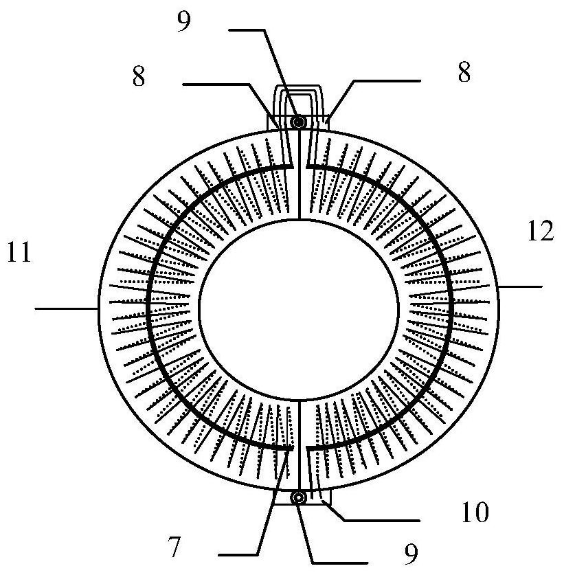 Open-close type annular PCB type pulse large current sensor