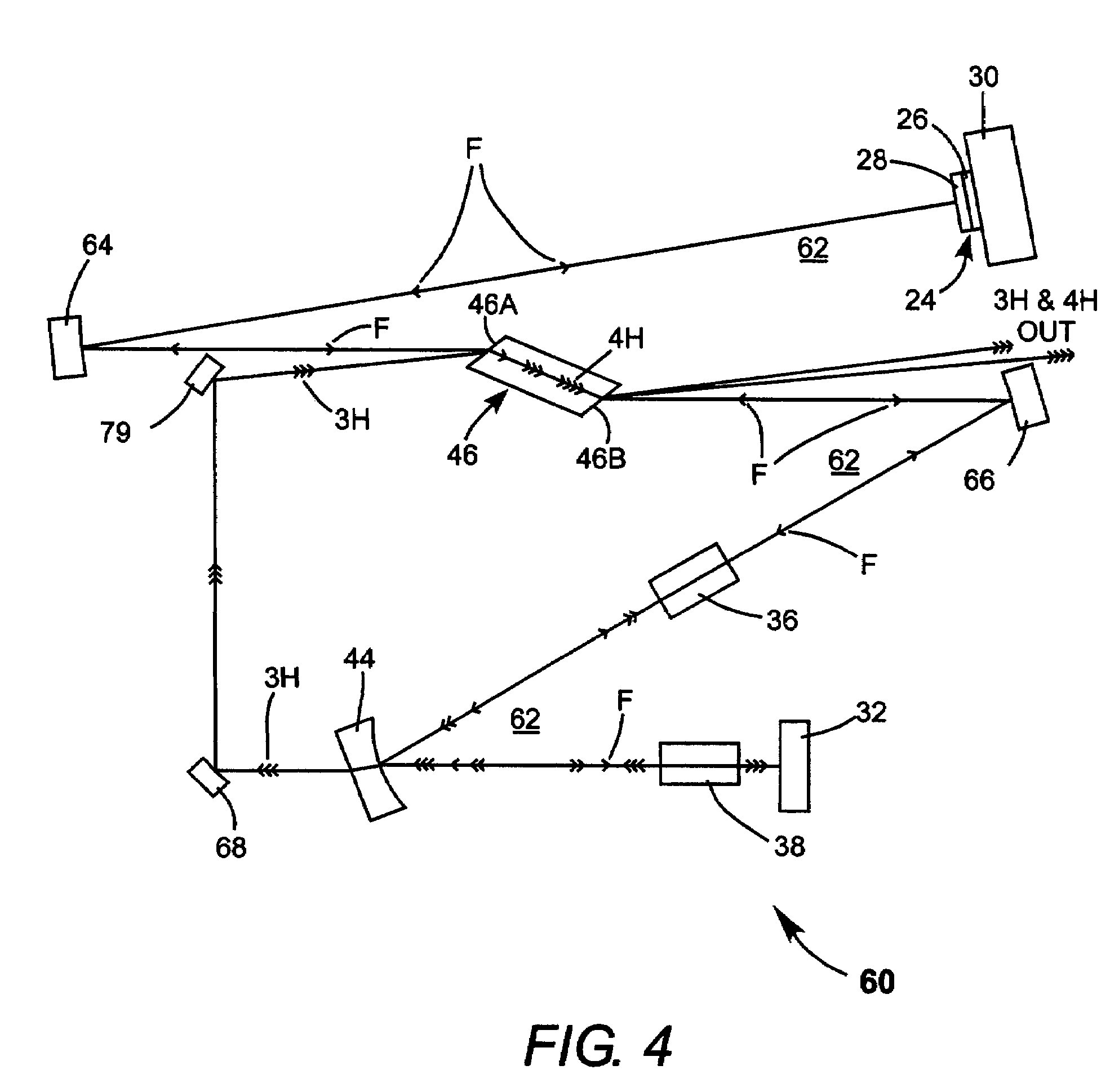 Intracavity frequency-tripled CW laser