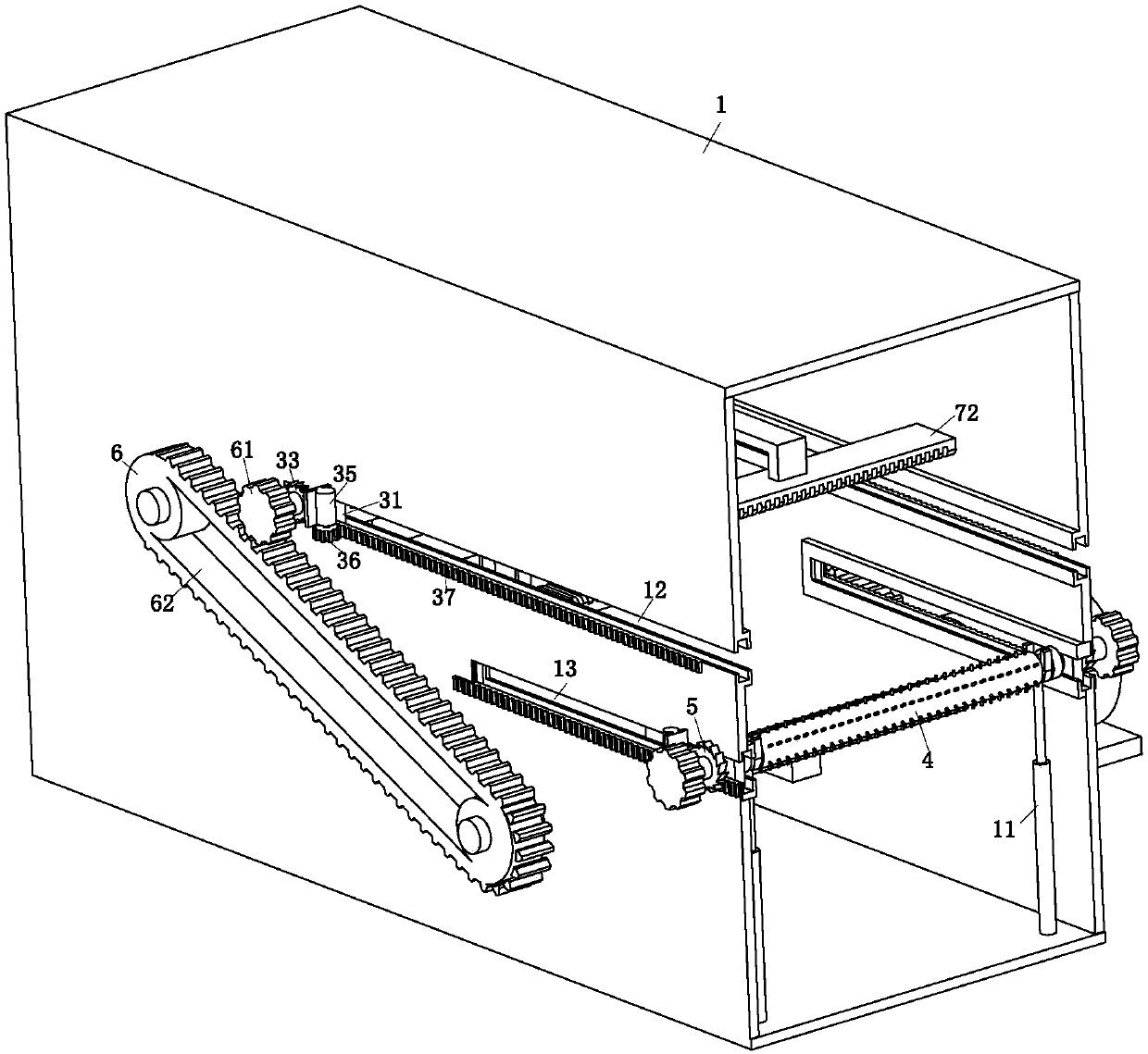 A continuous winding device for textile fabrics