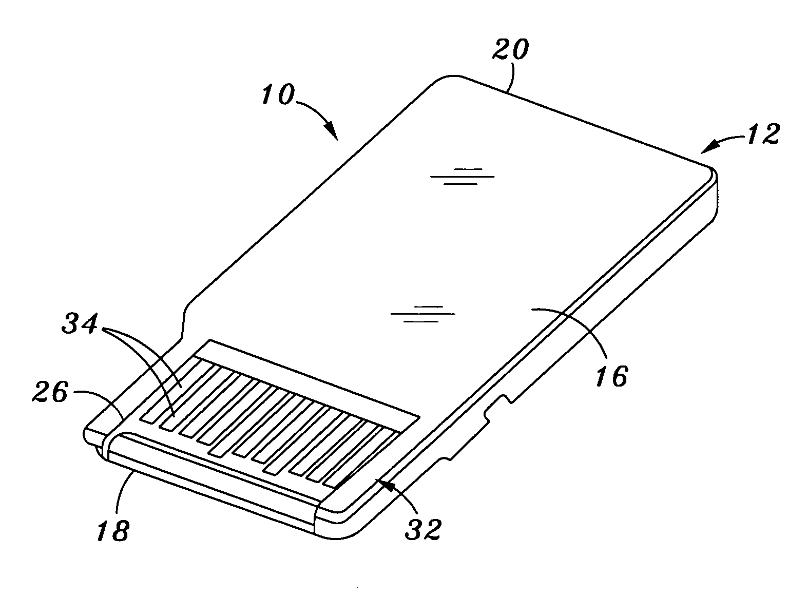 Cavity case with clip/plug for use on multi-media card