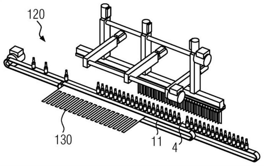 Device for grouping containers