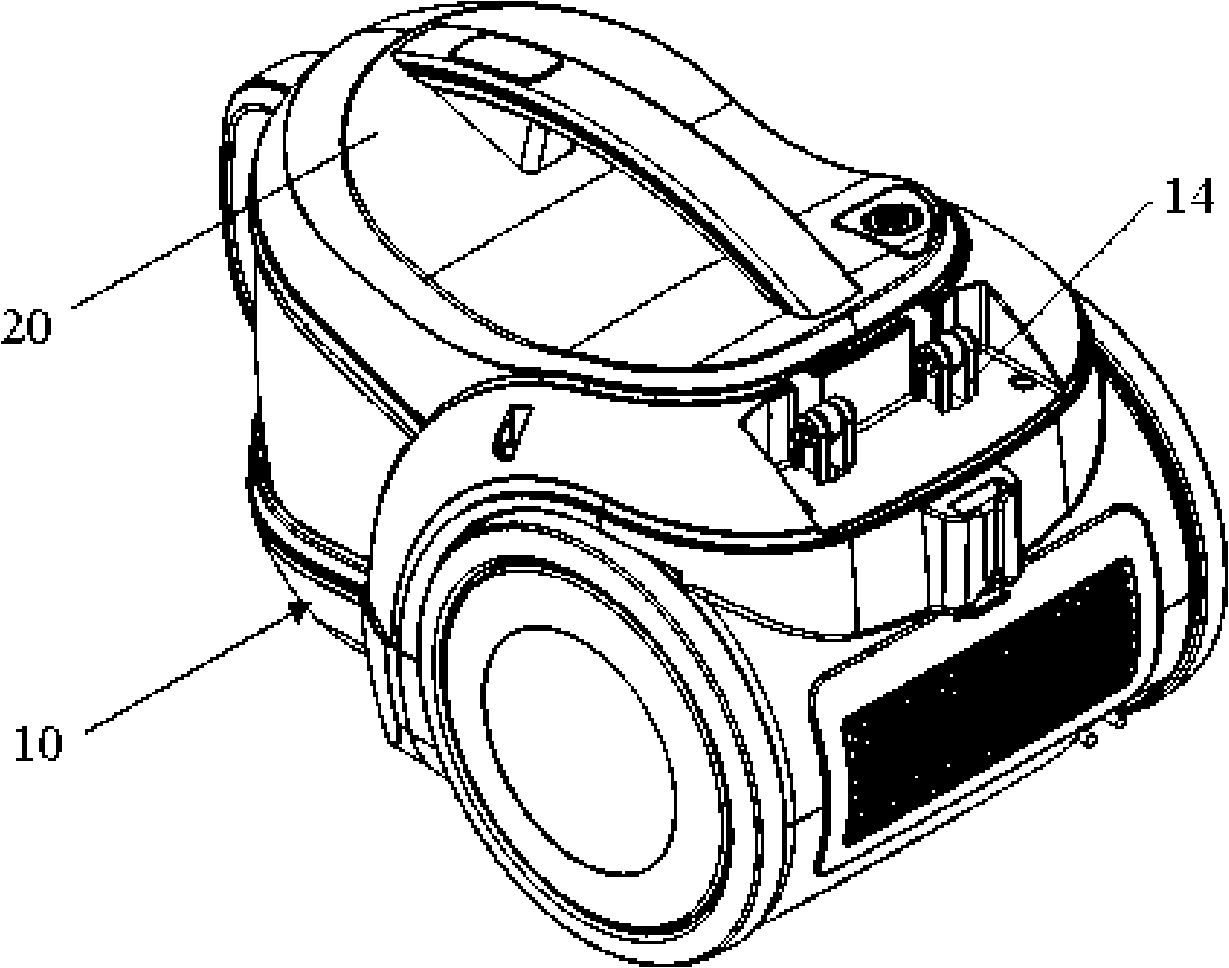 Dust collector upper cover fixed point remaining device