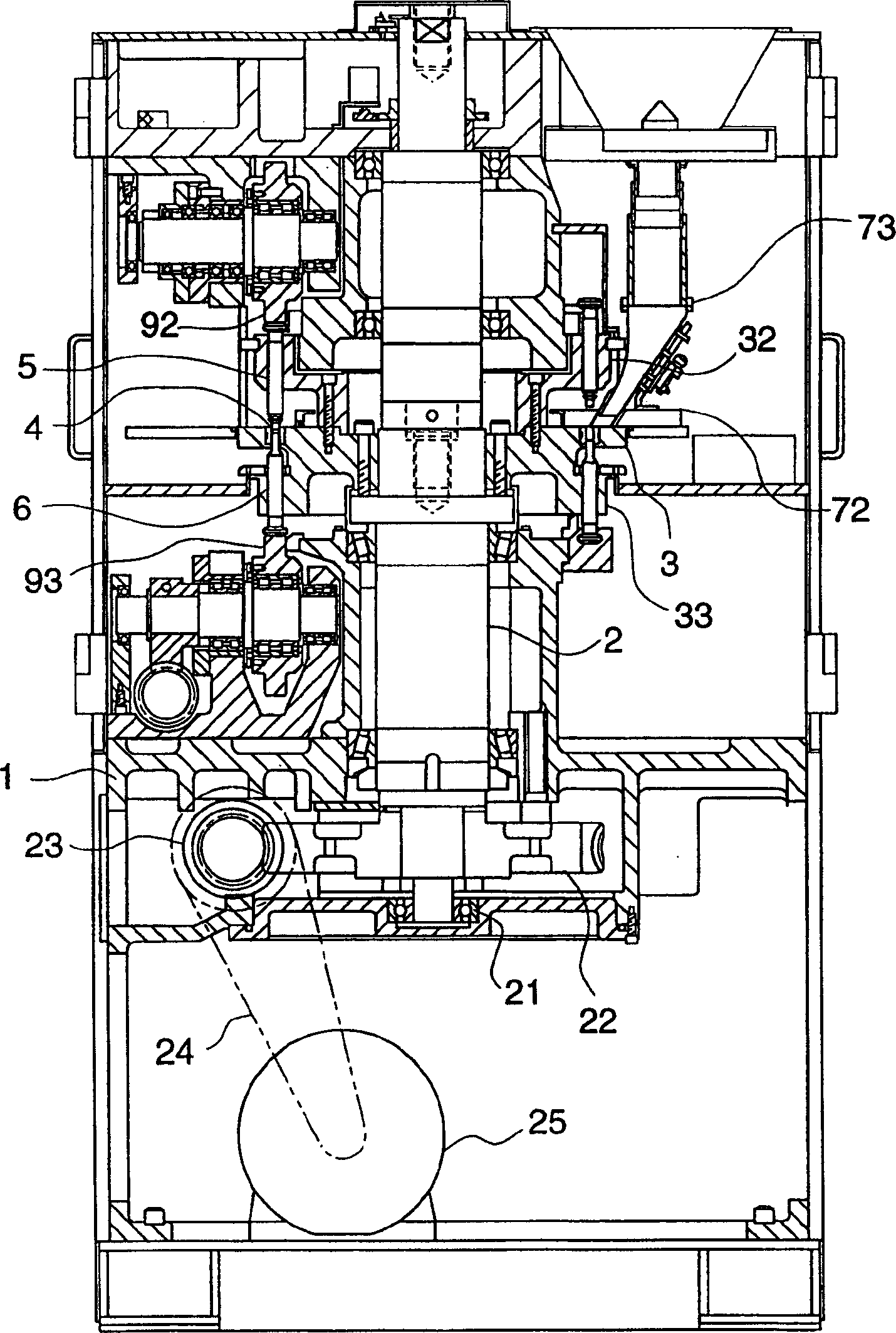 Rotary powder compression molding machine