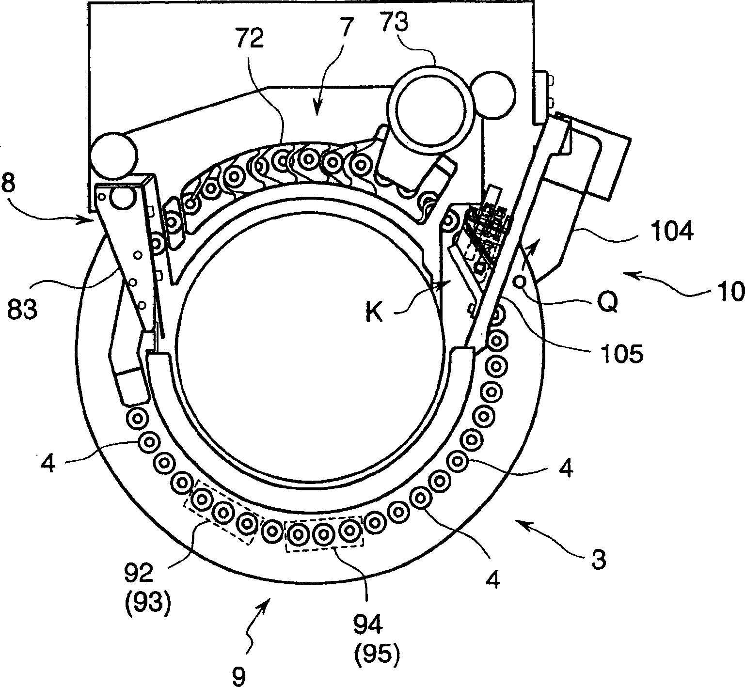 Rotary powder compression molding machine