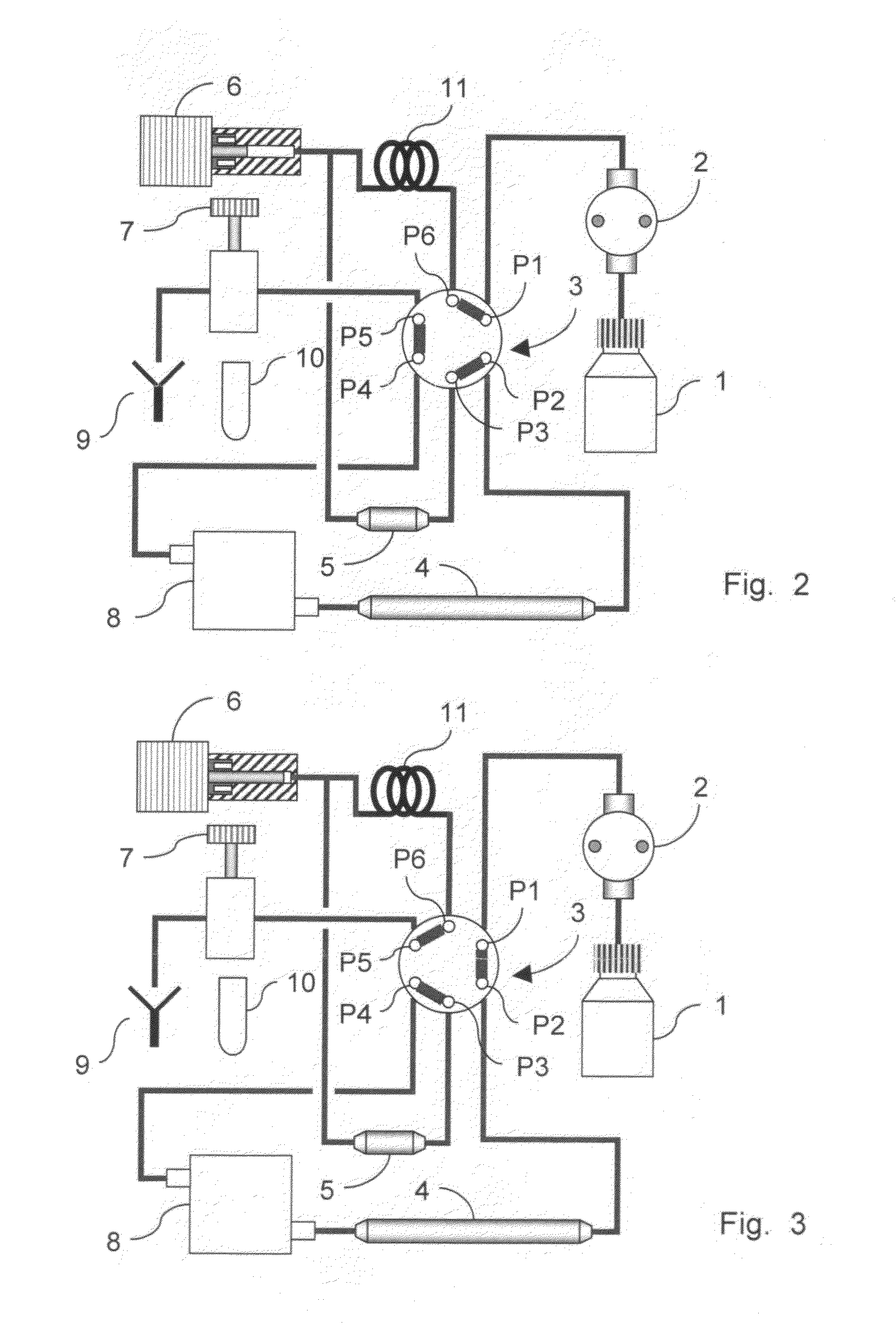 HPLC schematic with integrated sample cleaning system