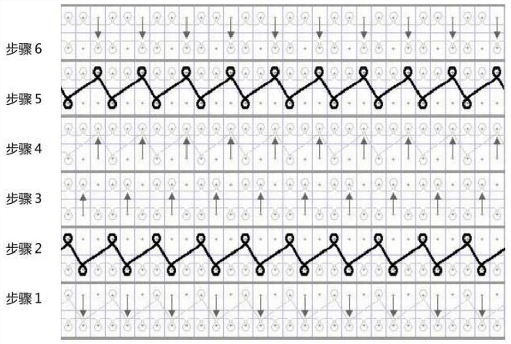 Cylindrical 1x1 tight rib knitting structure with two needle boards and its knitting method