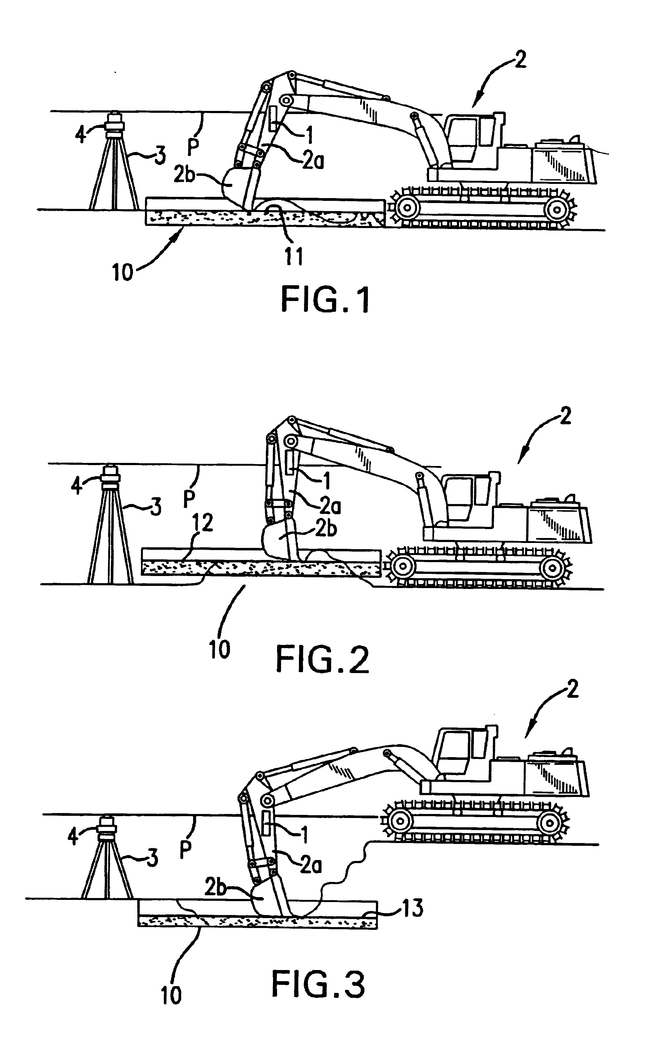 Laser beam detecting device for a construction machine