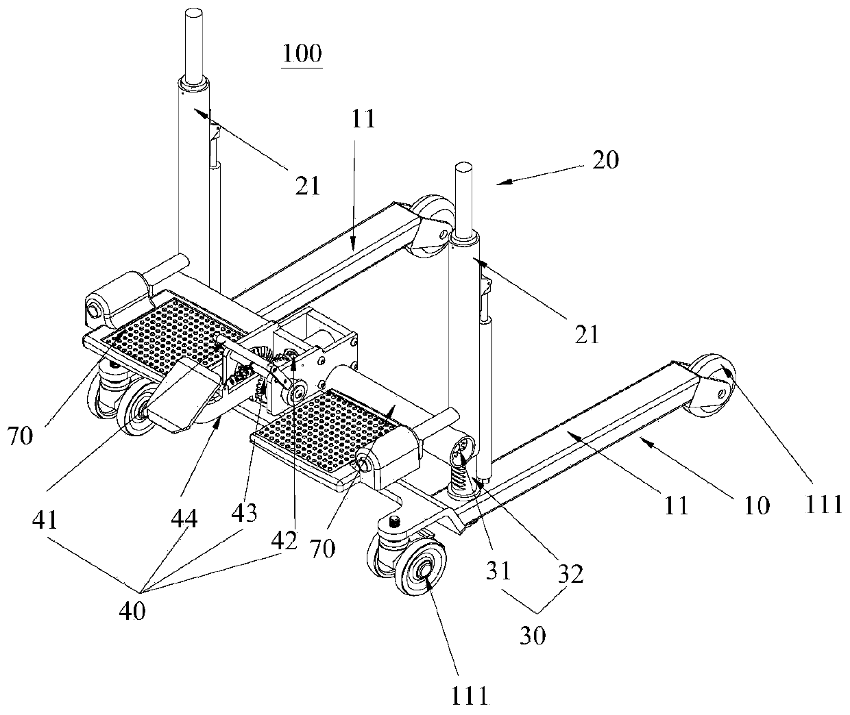 Mechanical ascending and descending wheelchair