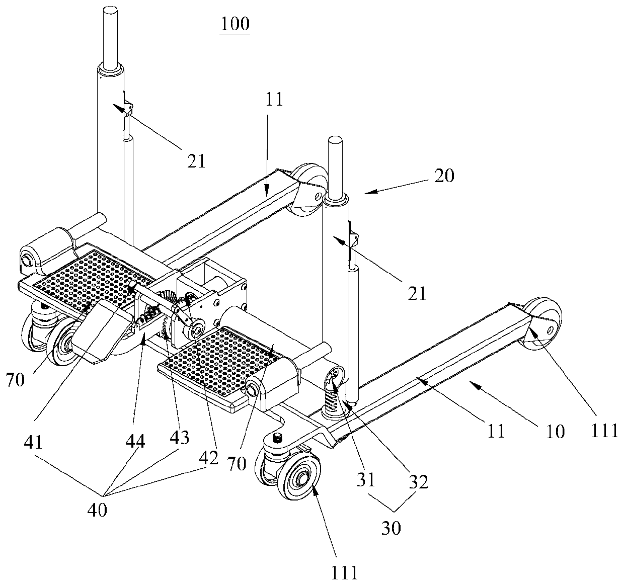 Mechanical ascending and descending wheelchair