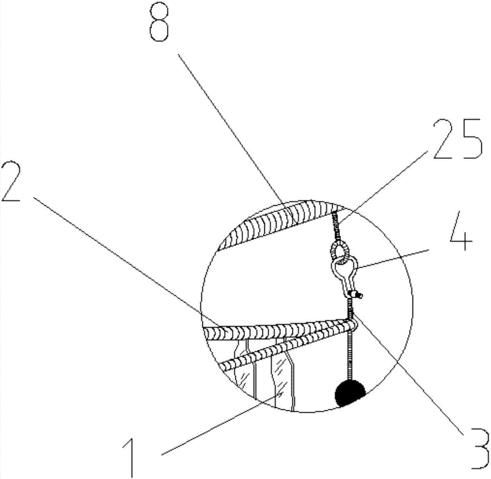 Automatic unfastening device for kelp harvesting