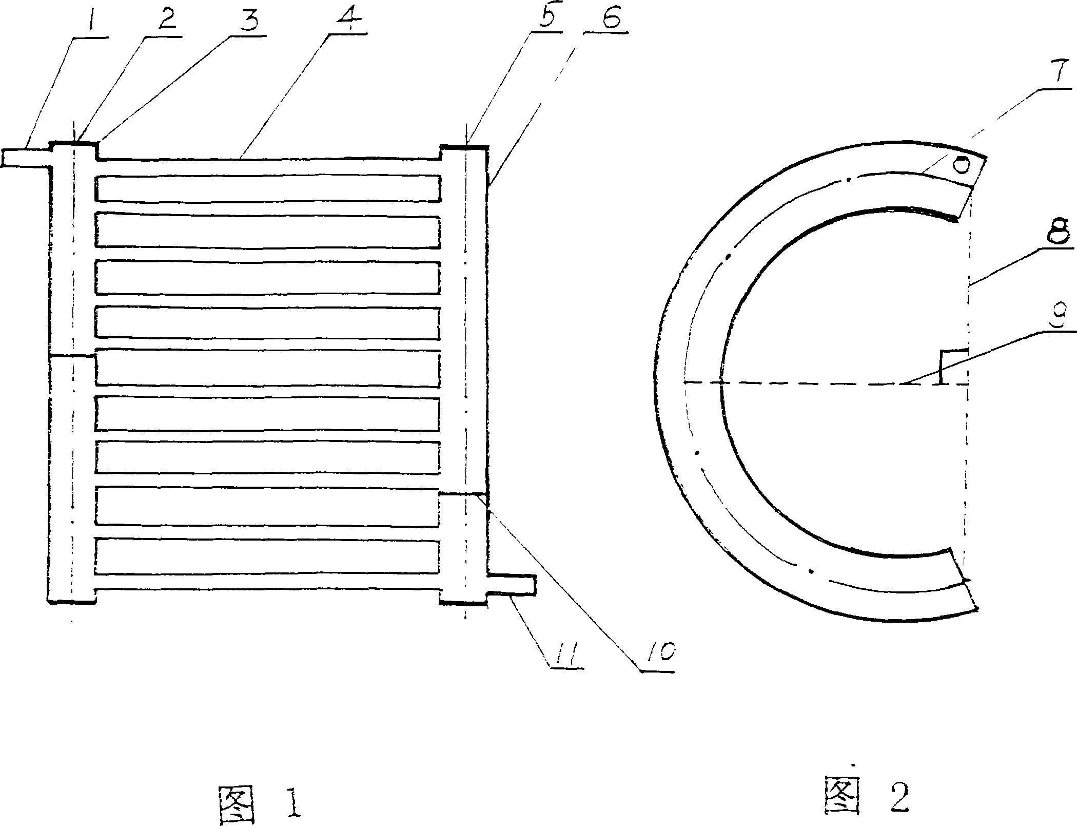 Cocurrent flow heat converter special for air conditioner