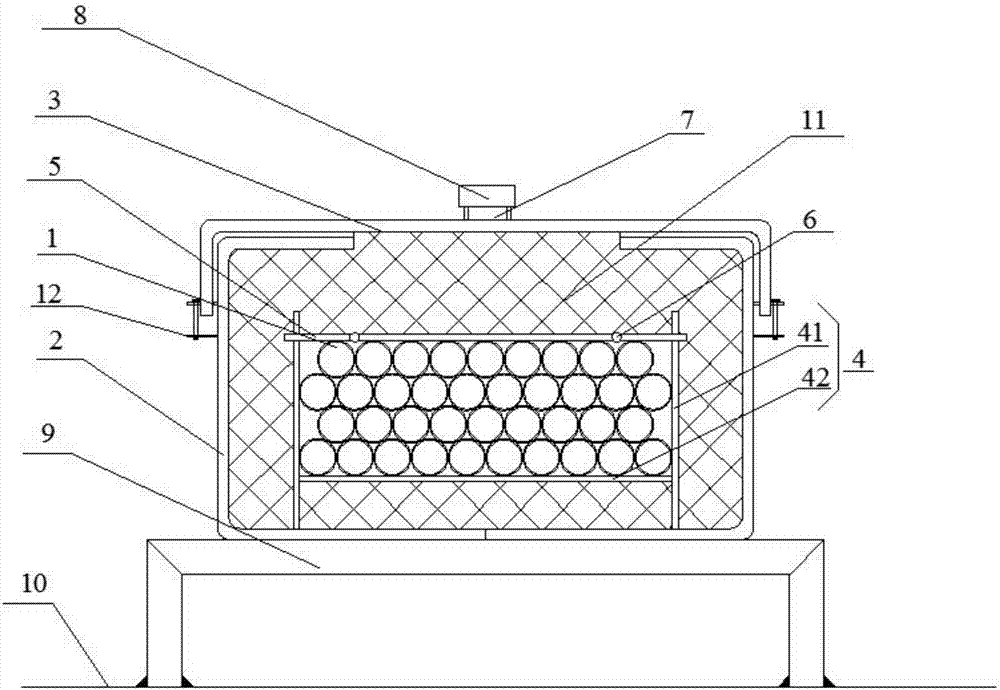 Degaussing cable trough, laying device for ship cable and cable laying method