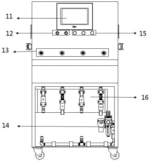 Compressed air system detection table of resistance welding machine