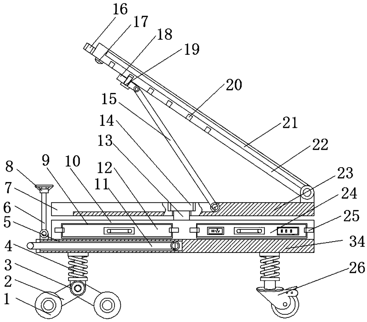 Solar photovoltaic power generation device convenient to install and move