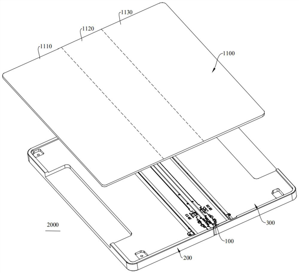 Folding device and electronic equipment