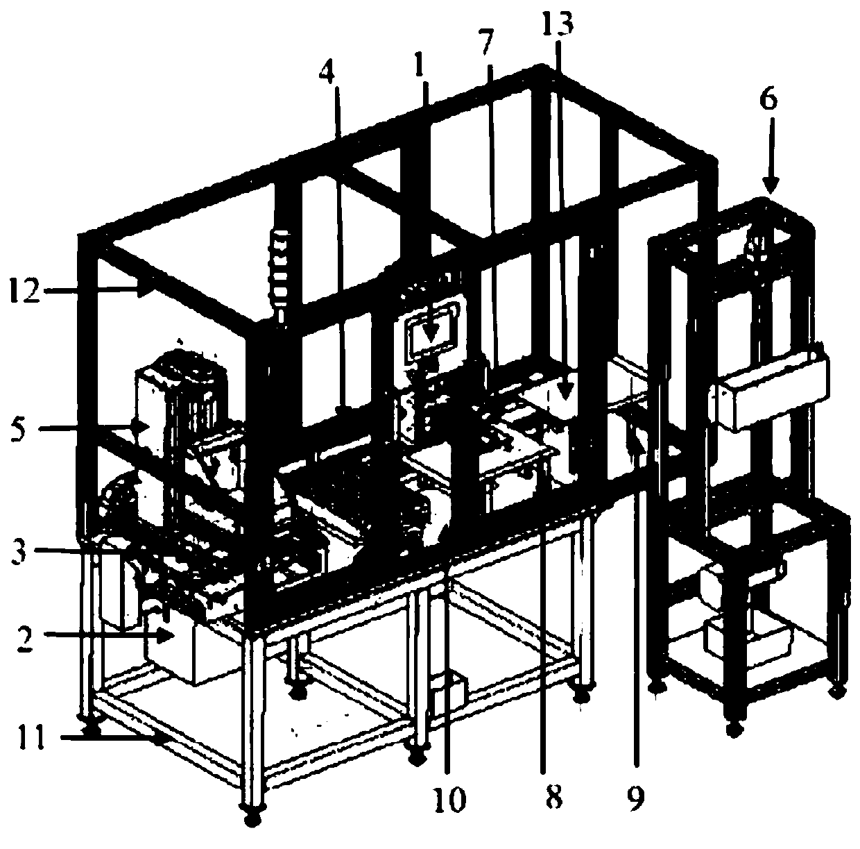 Film-coating equipment for meniscus surface, and suction mechanical arm for film-coating component